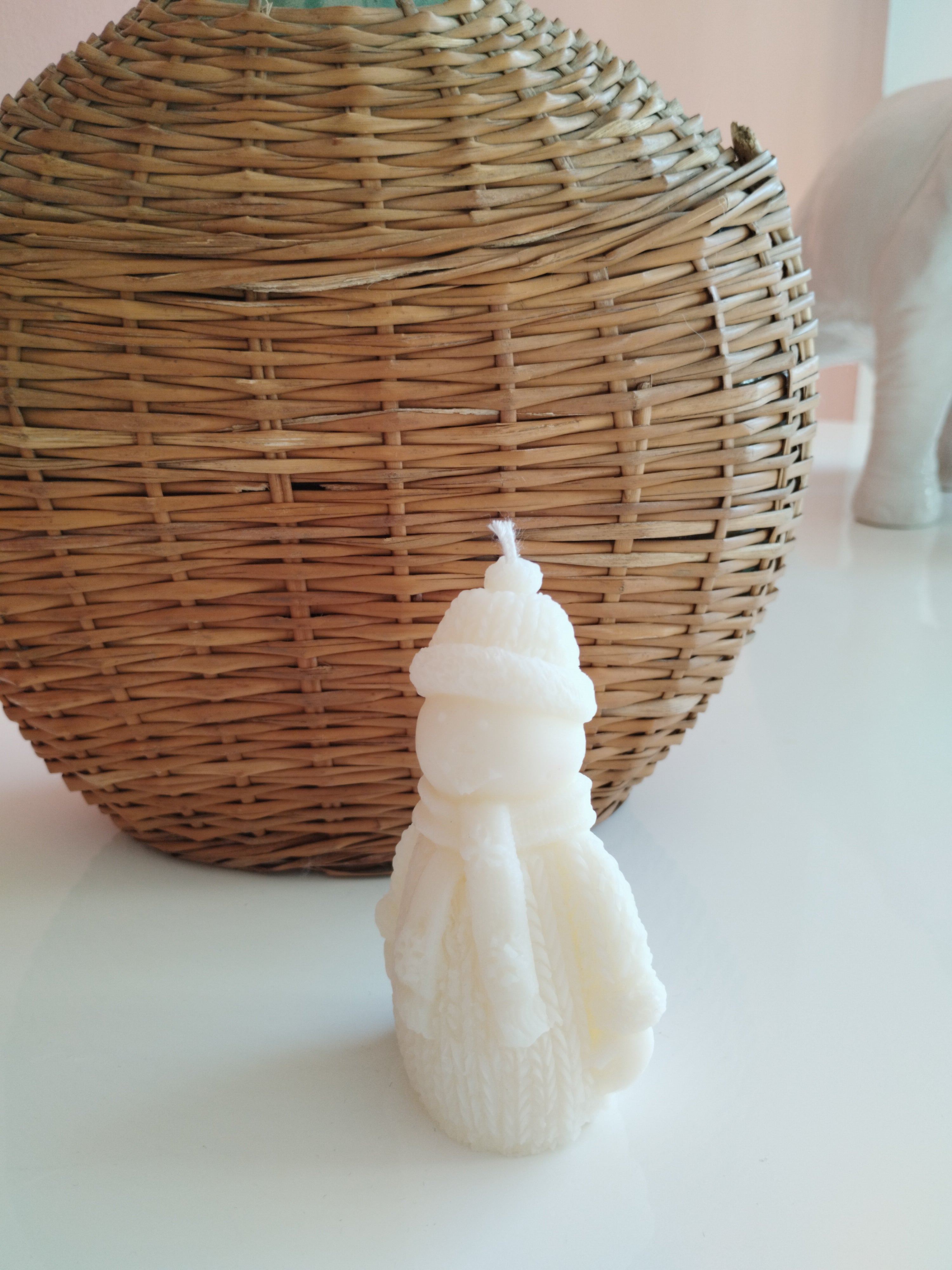 Bougie Bonhomme de neige pour un Noël parfumée