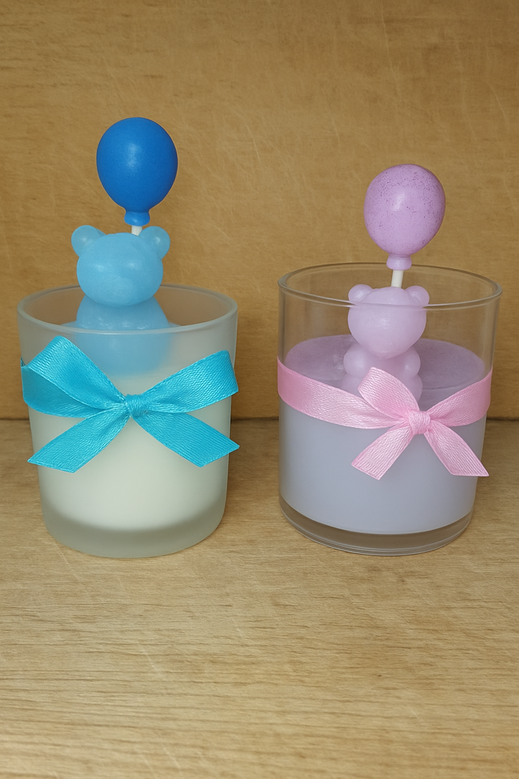 Bougie parfumée en contenant en verre avec son ourson