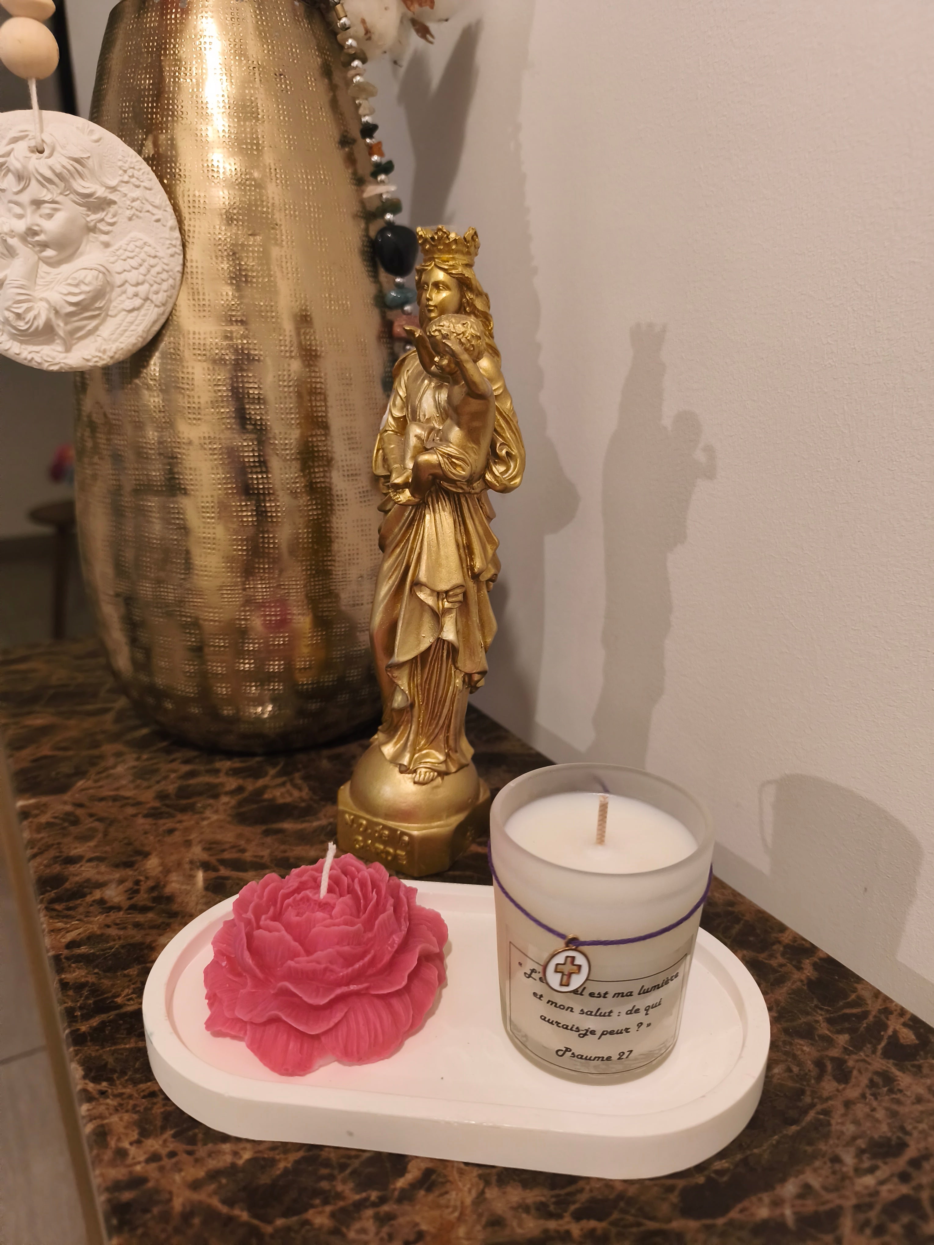 Plateau Duo Harmonie - Bougies Psaume & Pivoine