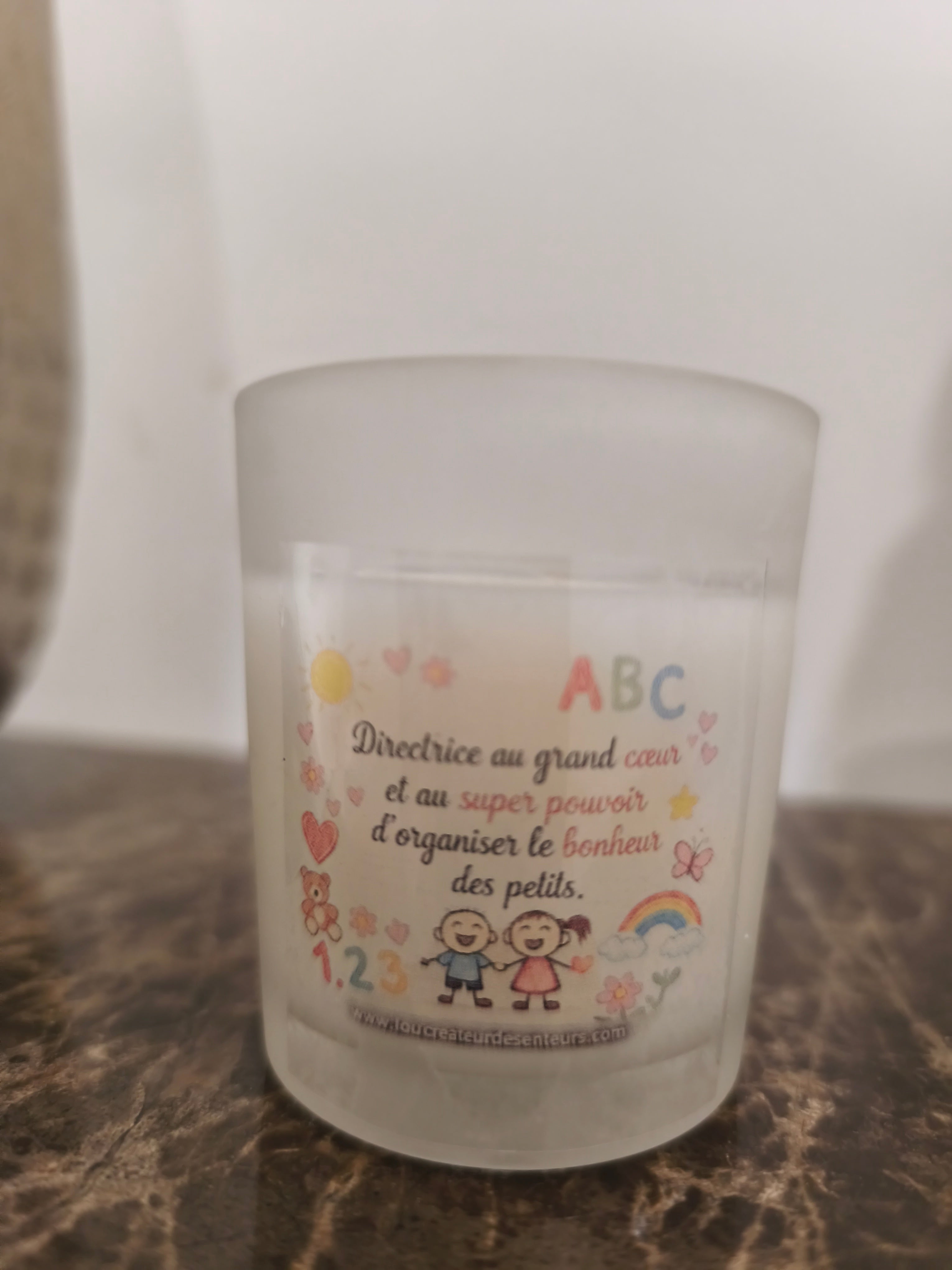 Bougie parfumée cadeau fin d'année pour la directrice