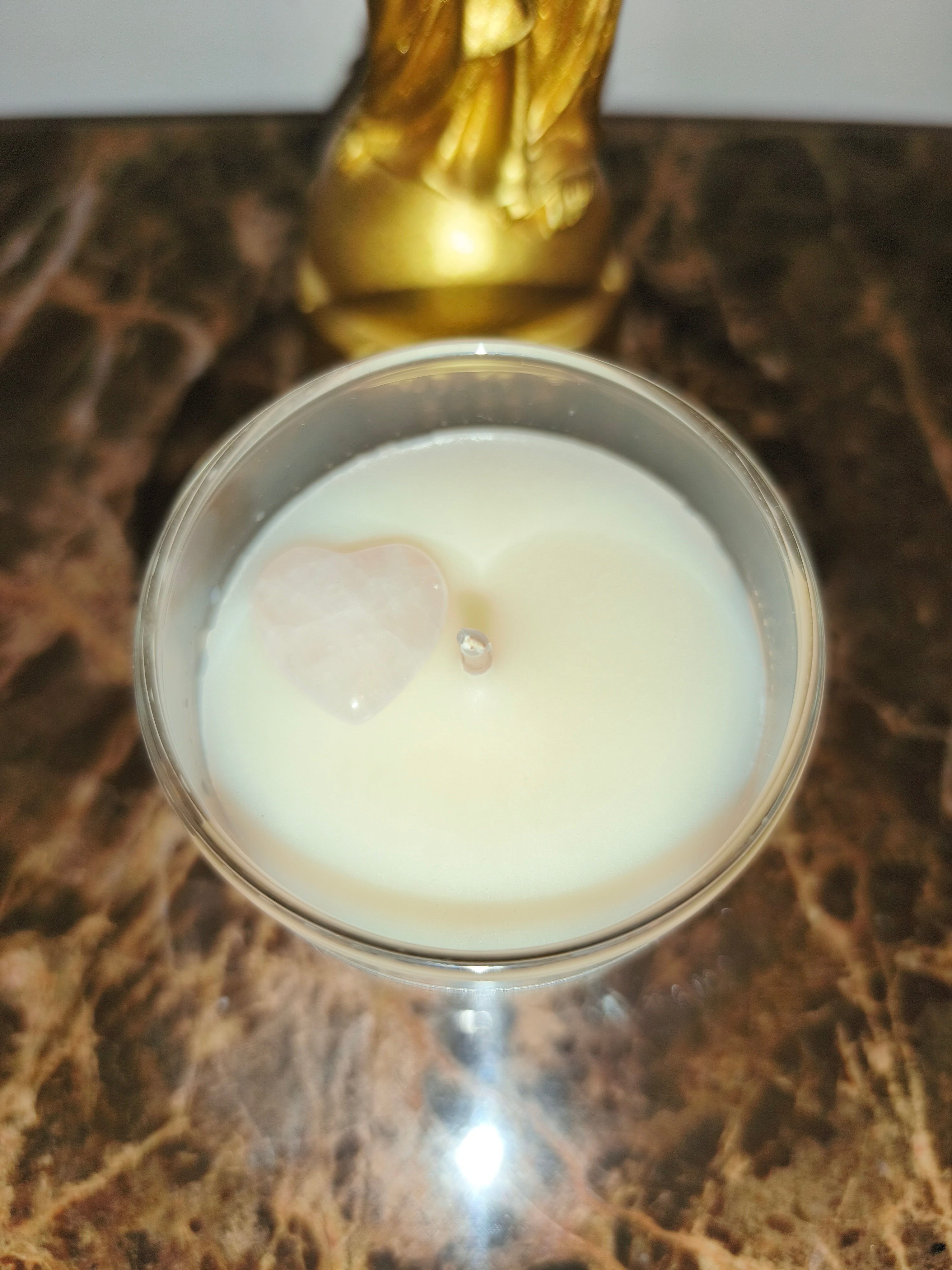 Ma bougie protectrice. Quartz rose