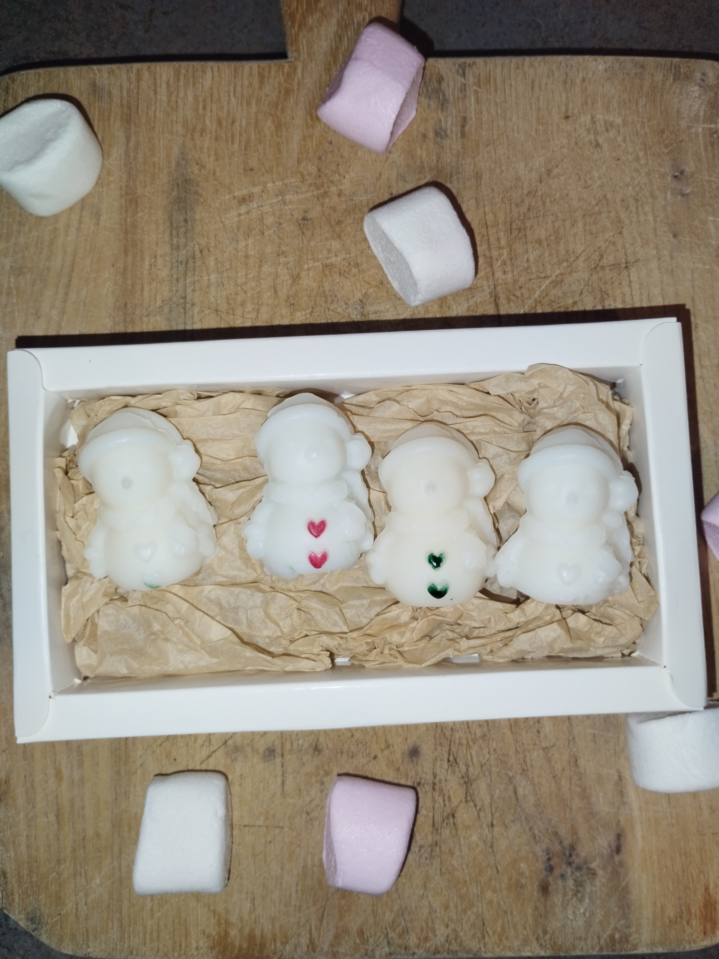 Fondants parfumés bonhomme de neige