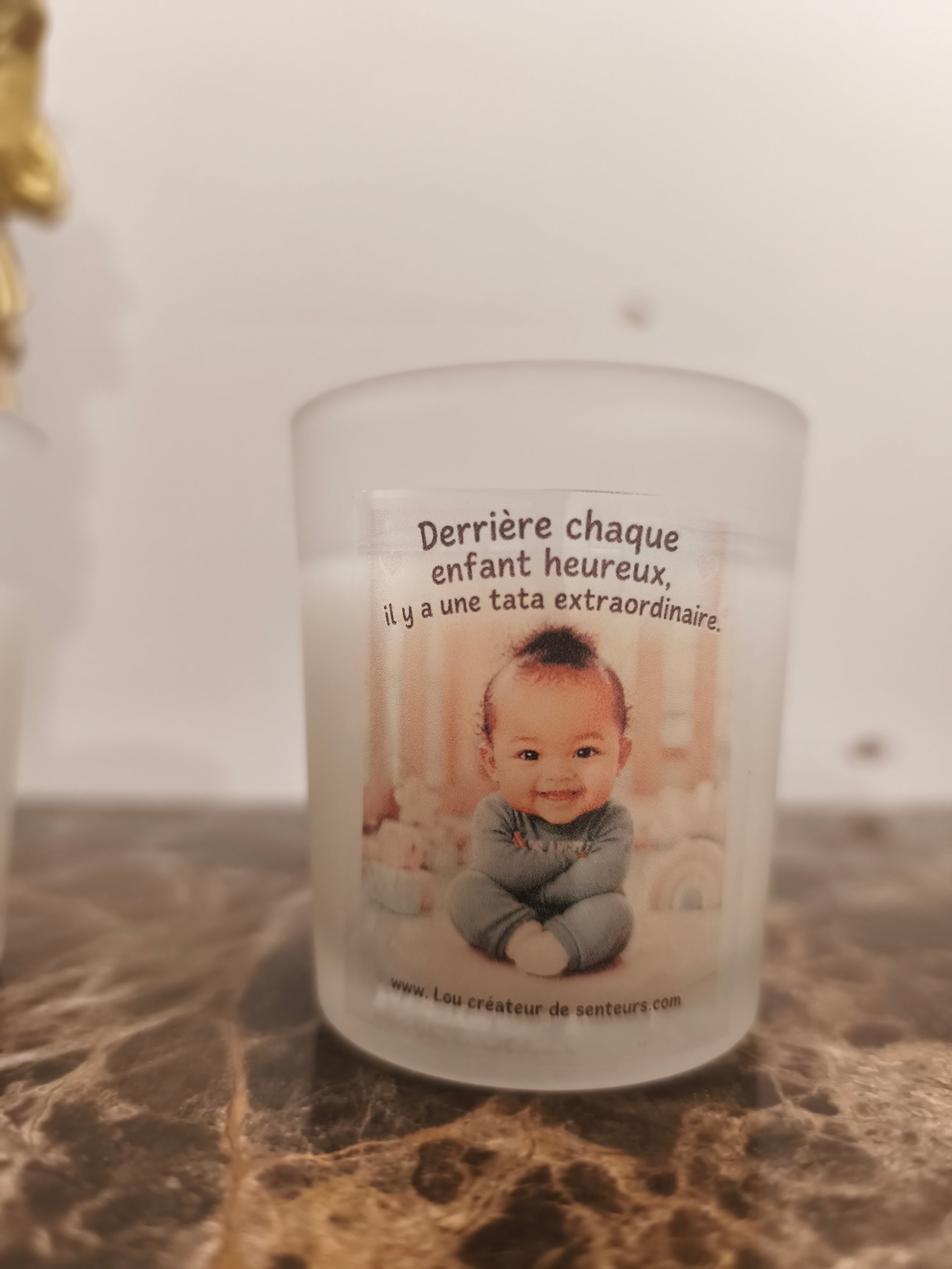 Bougie parfumée cadeau de fin d'année personnalisable