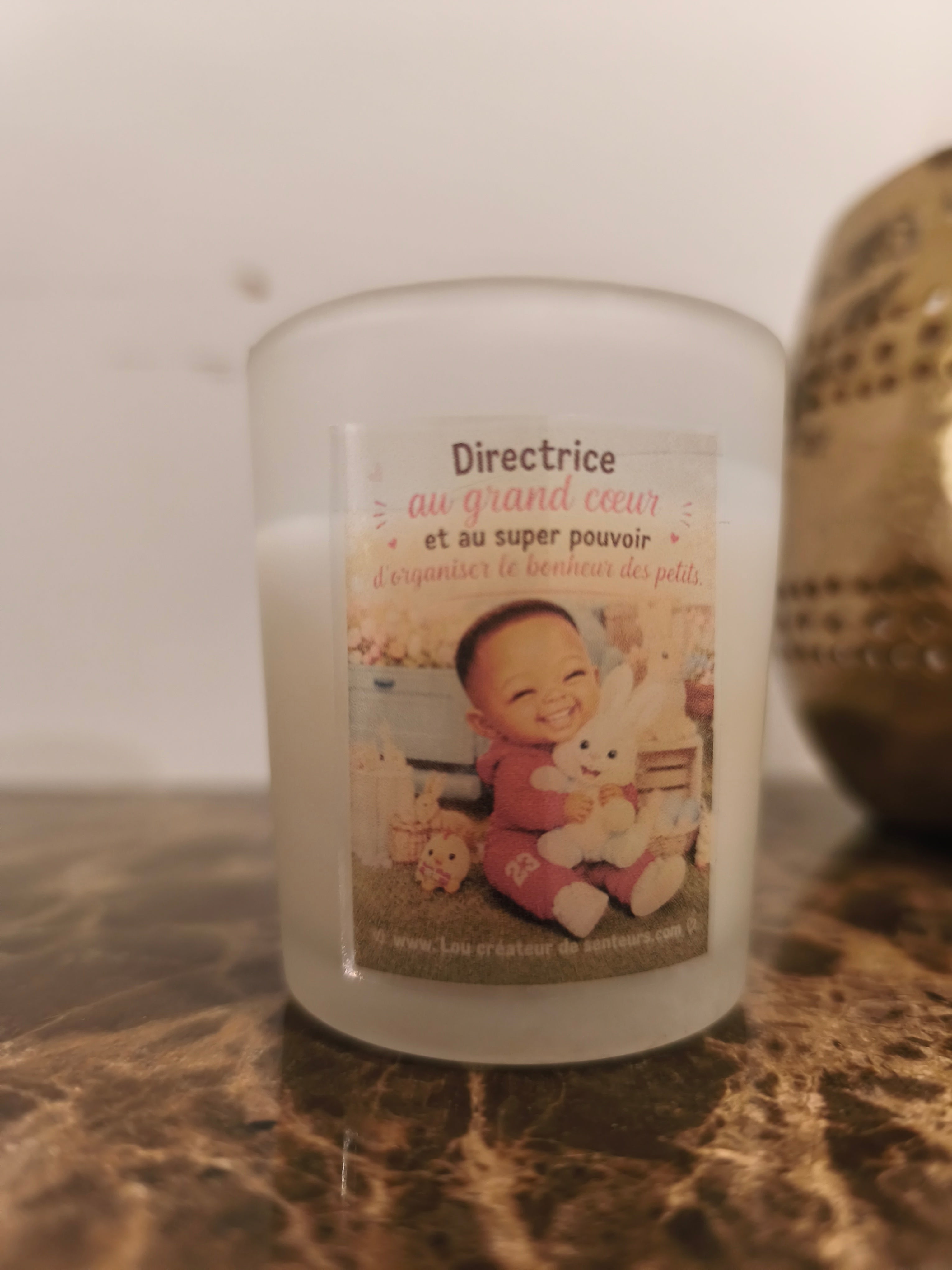 Bougie parfumée cadeau de fin d'année personnalisable