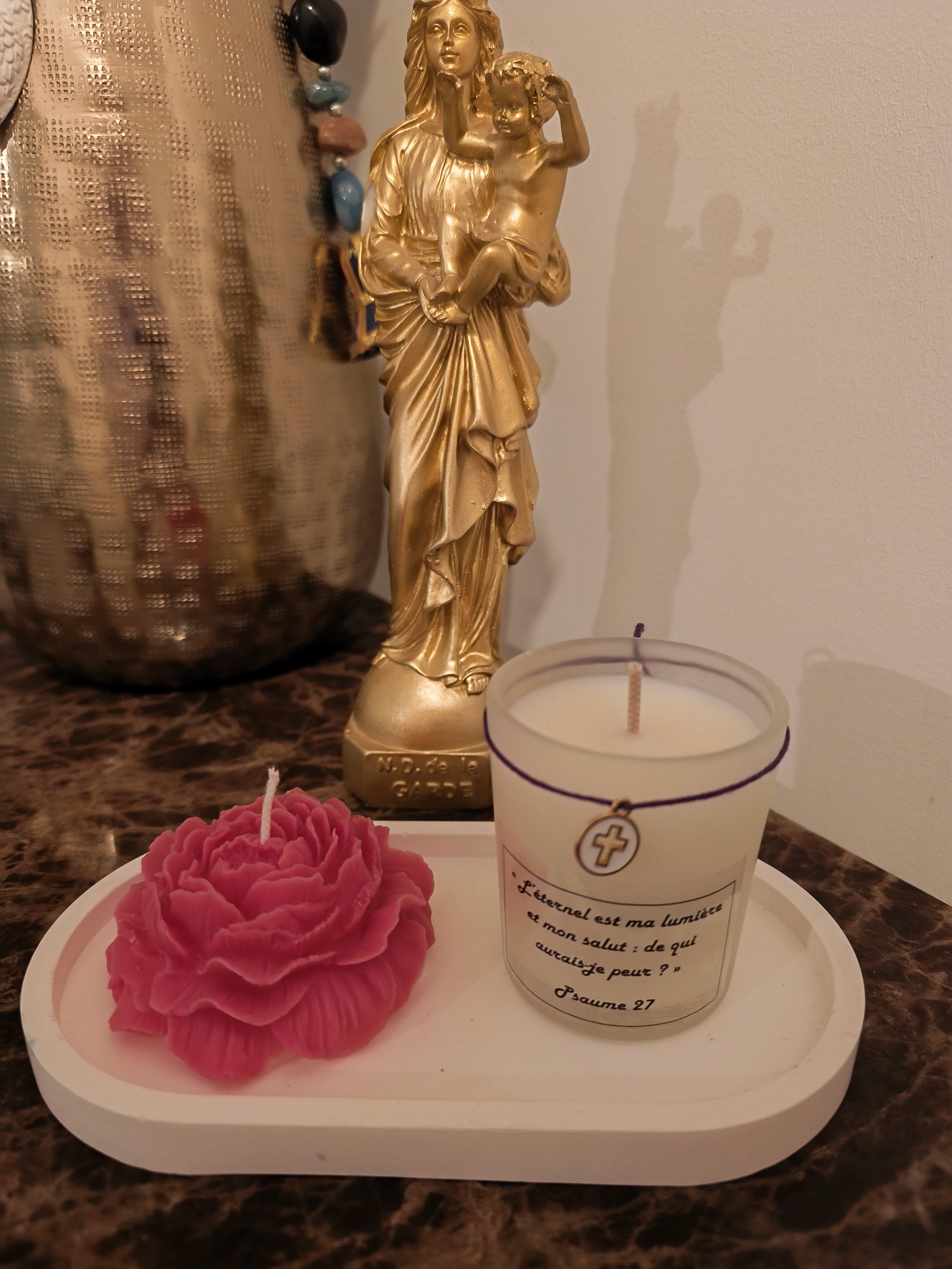Plateau Duo Harmonie - Bougies Psaume & Pivoine